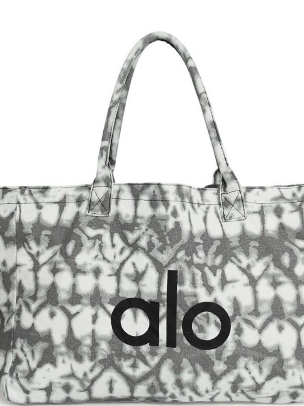 ALO Yoga Gray Tie-Dye Canvas Tote with Black Logo - Picture 2 of 2